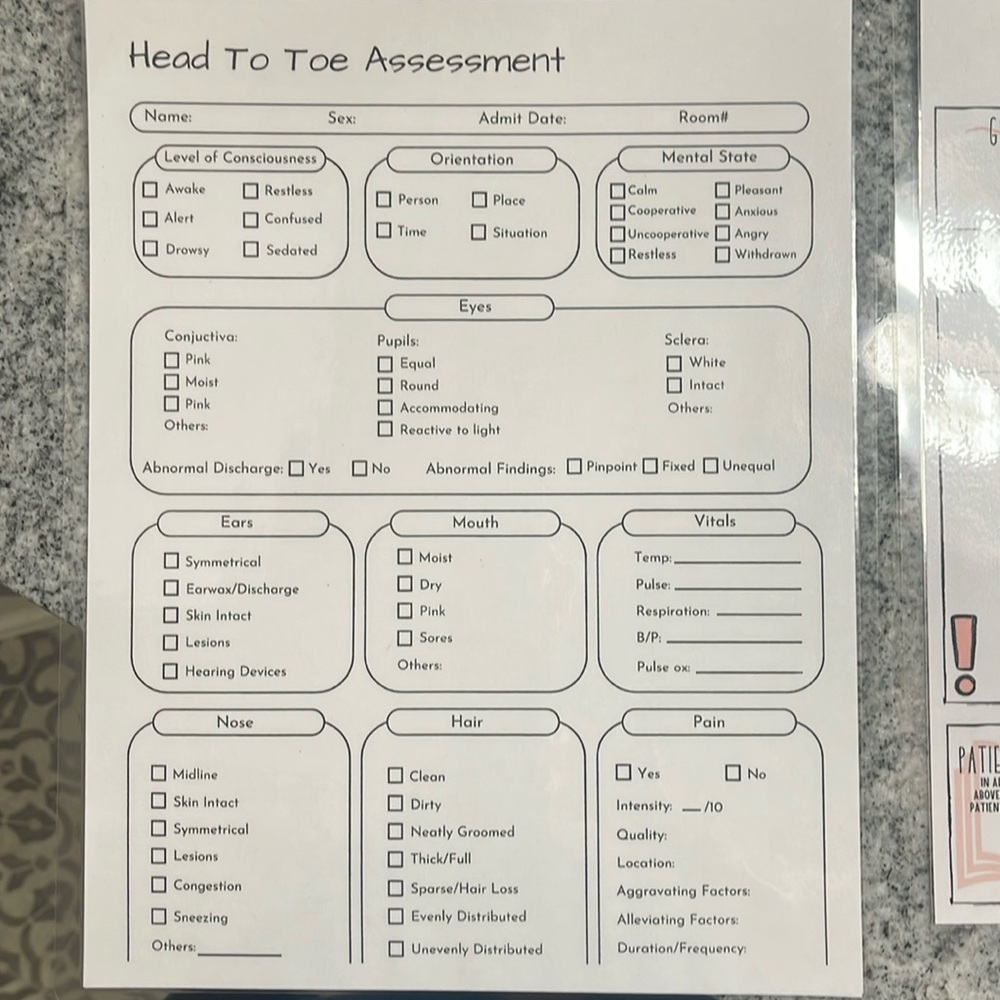 Laminated Study Tools